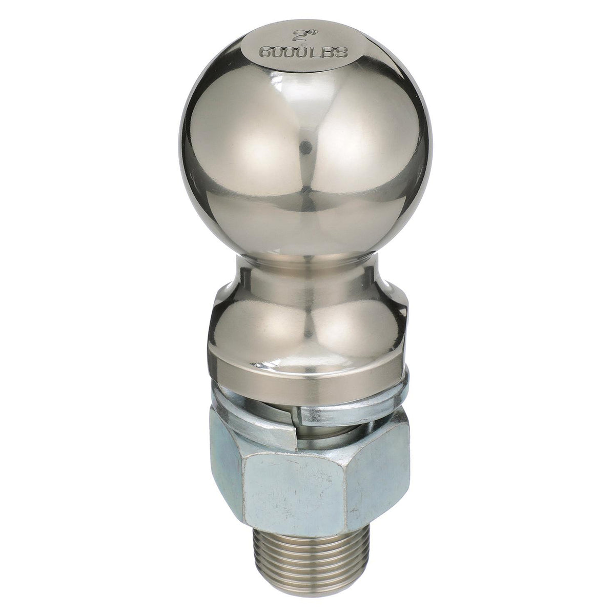 Stainless Steel Trailer Coupler Ball, 2in x 1in x 2-1/8in