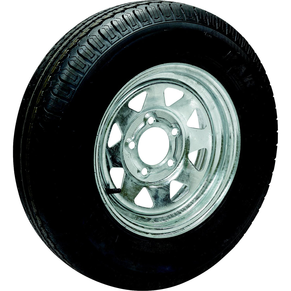ST175/80R13C/5H KR35 13in Galvanized Spoke, 5-Lug on 4-1/2in Radial Tire & Wheel