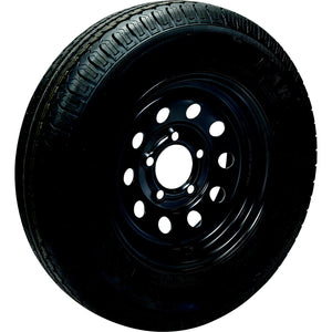 ST205/75R14C/5H KR35 14in Black Modular, 5-Lug on 4-1/2in Radial Tire & Wheel