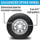 ST175/80R13C/5H KR35 13in Galvanized Spoke, 5-Lug on 4-1/2in Radial Tire & Wheel