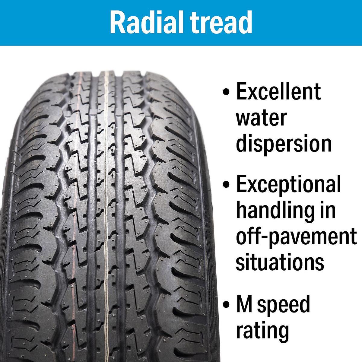 ST175/80R13C/5H KR35 13in Black Modular, 5-Lug on 4-1/2in Radial Tire & Wheel
