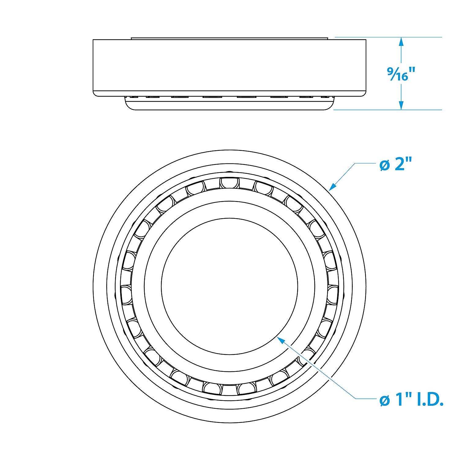 Trailer Wheel Bearing Kit, 1in