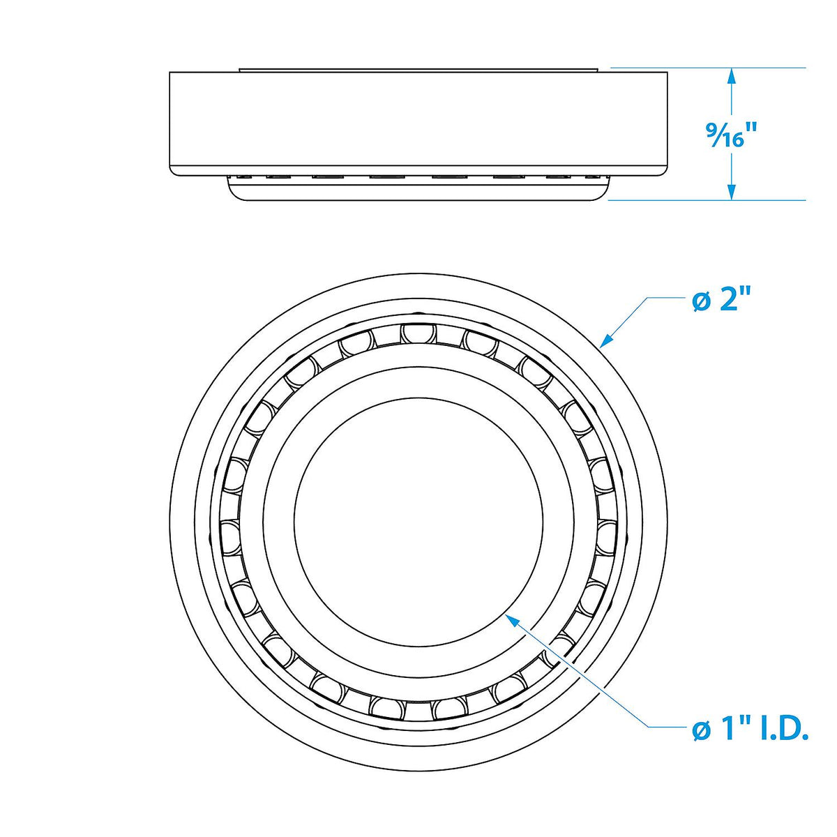 Trailer Wheel Bearing Kit, 1in