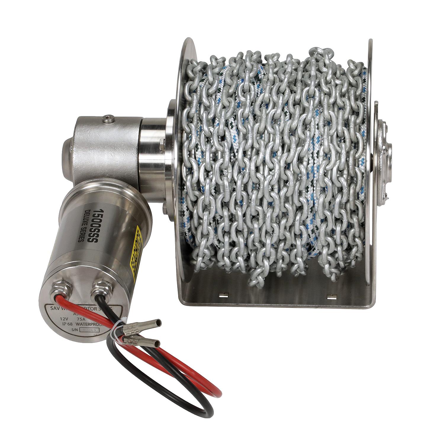 Stainless Steel Drum Winch Kit, Deluxe Series 1500