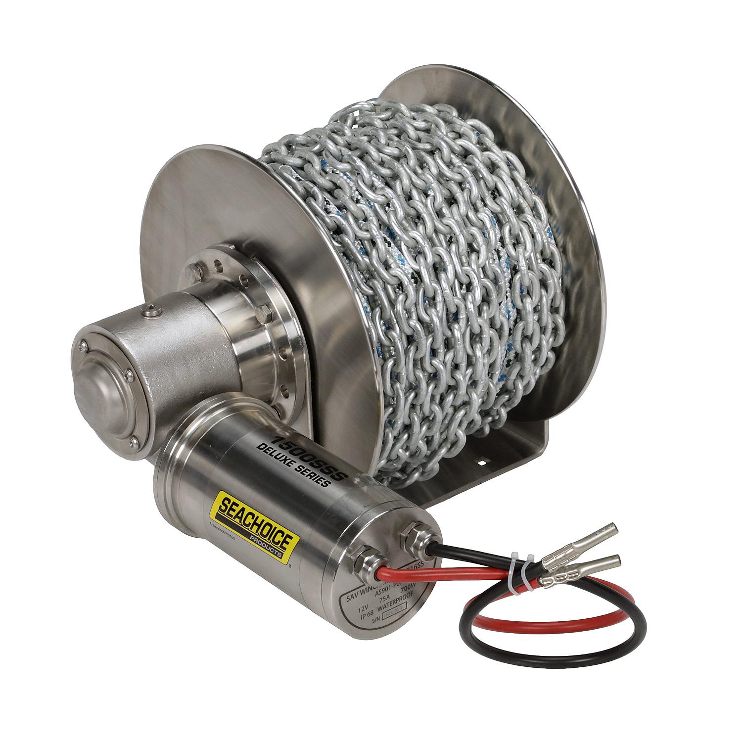 Stainless Steel Drum Winch Kit, Deluxe Series 1500