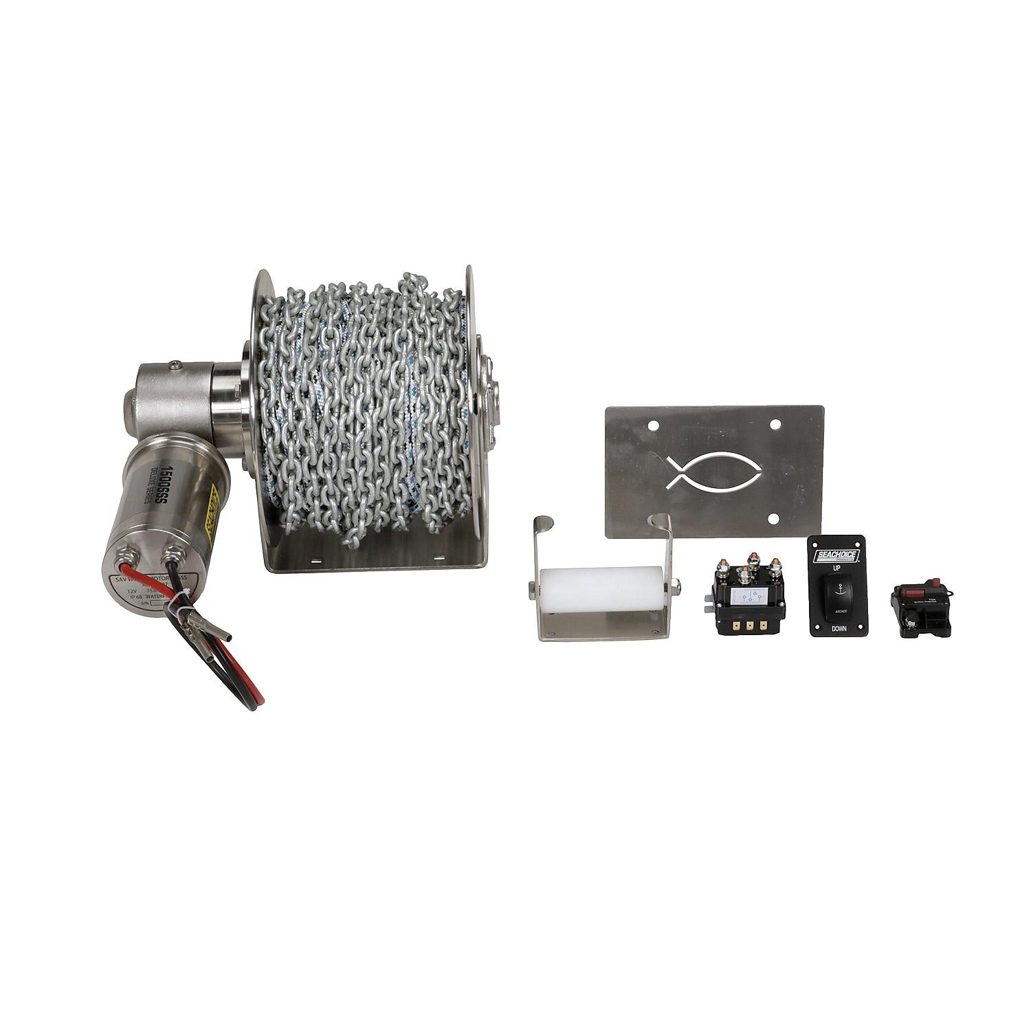 Stainless Steel Drum Winch Kit, Deluxe Series 1500