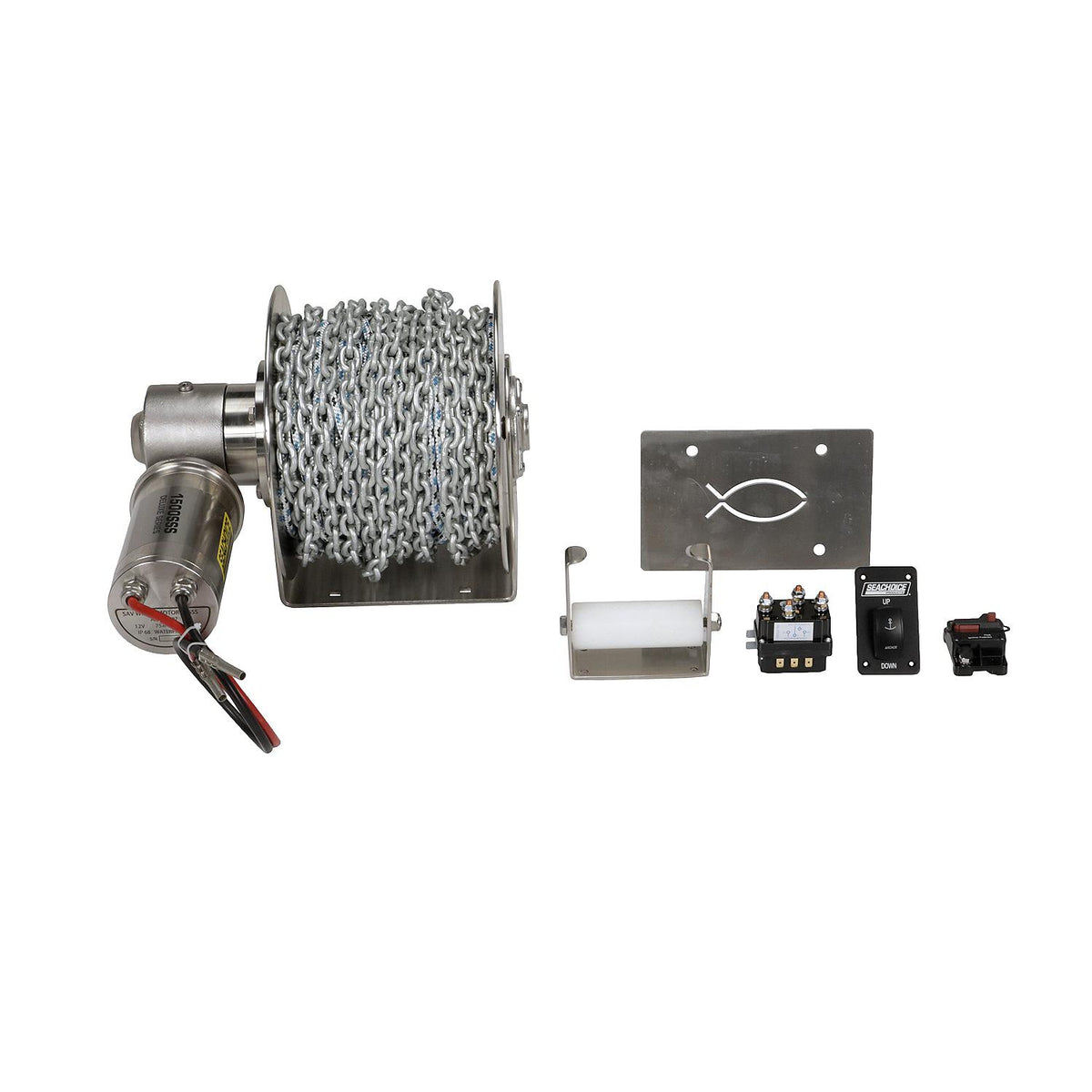 Stainless Steel Drum Winch Kit, Deluxe Series 1500