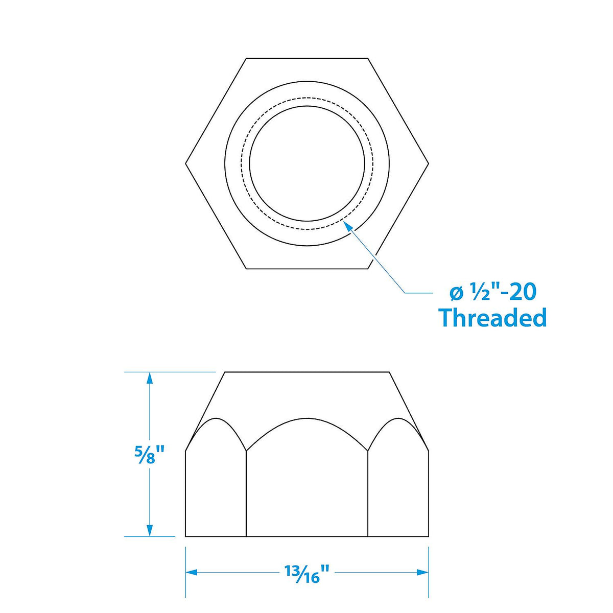 Spare Lug Nuts 1/2-20, 5/PK