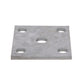 Medium Duty Axle U-Bolt Plate, 1/4in x 4in x 3-3/8in