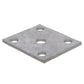Medium Duty Axle U-Bolt Plate, 1/4in x 4in x 3-3/8in