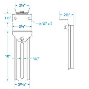 Swivel Bolster Bracket, Galvanized, 10in