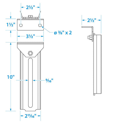 Swivel Bolster Bracket, Galvanized, 10in