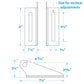 Split Keel Roller Bracket, 2/PK