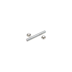 Zinc Plated Steel Roller Shaft w/ 2 Pal Nuts, 5/8in Shaft for 4in Roller