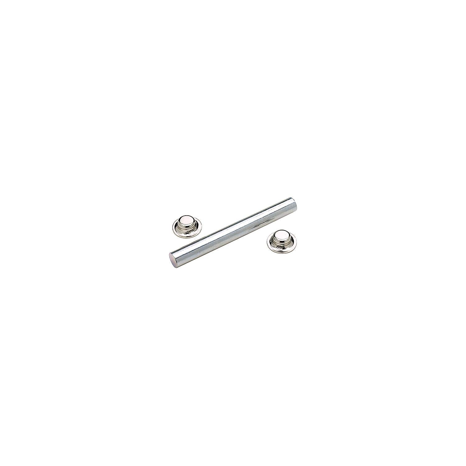 Zinc Plated Steel Roller Shaft w/ 2 Pal Nuts, 1/2in Shaft for 4in Roller