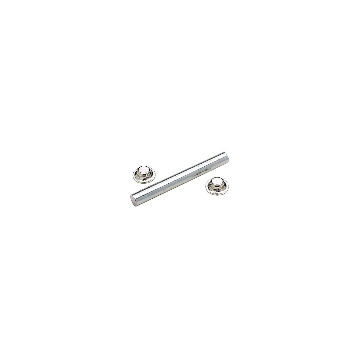 Zinc Plated Steel Roller Shaft w/ 2 Pal Nuts, 1/2in Shaft for 8in Roller