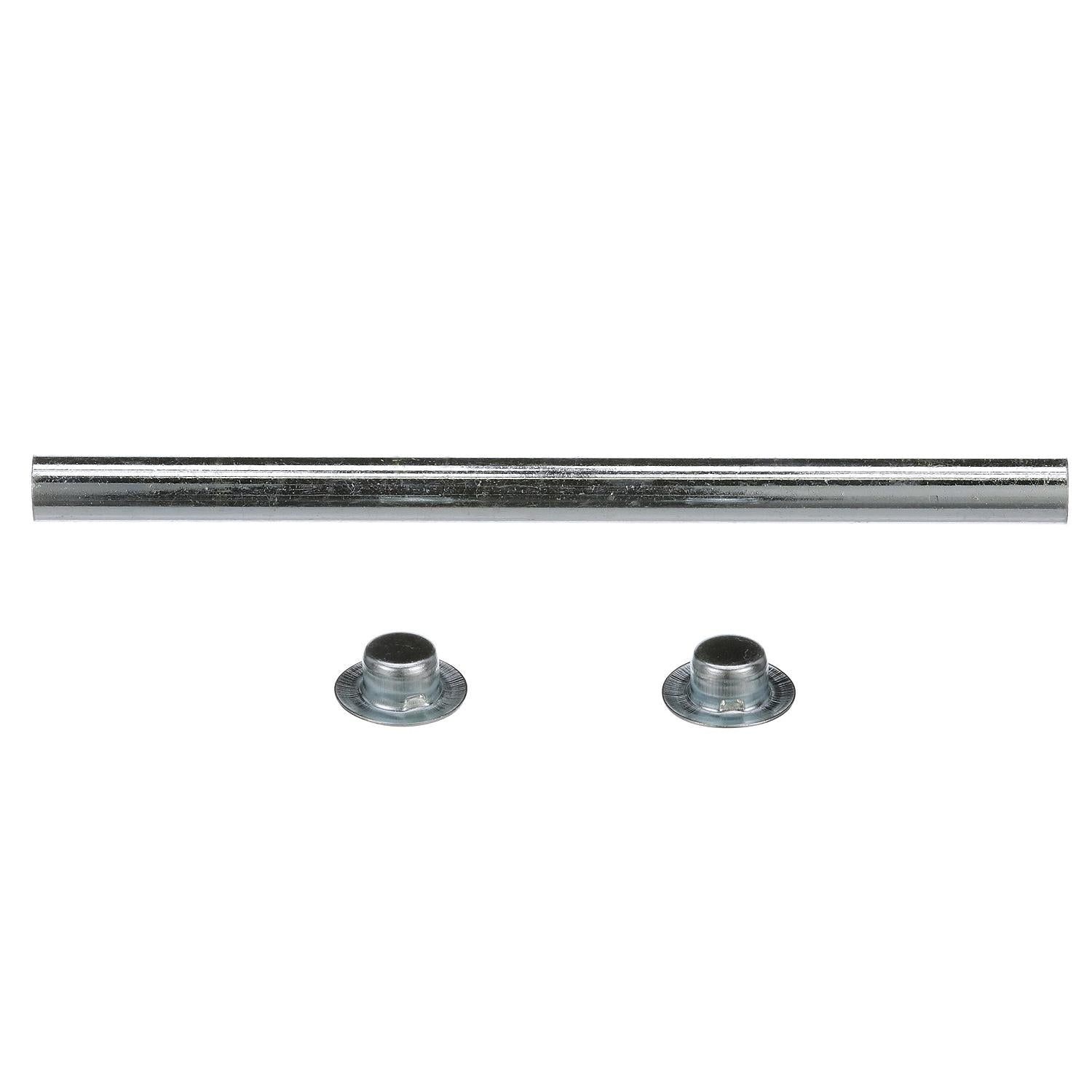 Zinc Plated Steel Roller Shaft w/ 2 Pal Nuts, 1/2in Shaft for 8in Roller