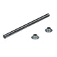 Zinc Plated Steel Roller Shaft w/ 2 Pal Nuts, 1/2in Shaft for 8in Roller