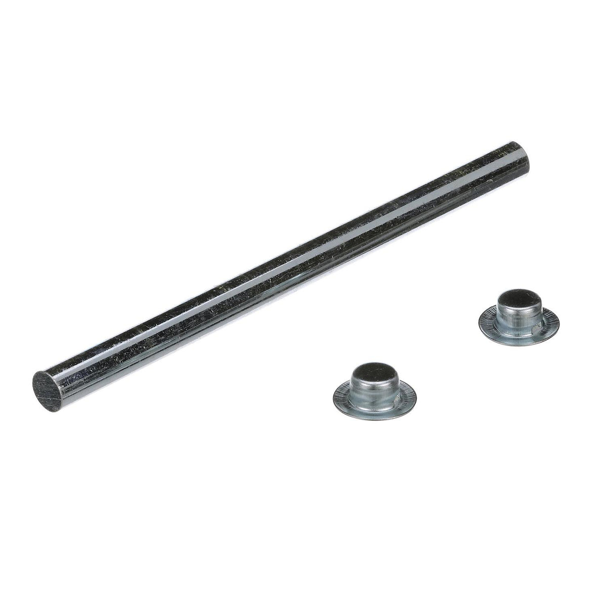 Zinc Plated Steel Roller Shaft w/ 2 Pal Nuts, 1/2in Shaft for 8in Roller