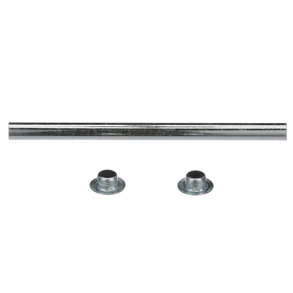 Zinc Plated Steel Roller Shaft w/ 2 Pal Nuts, 1/2in Shaft for 12in Roller