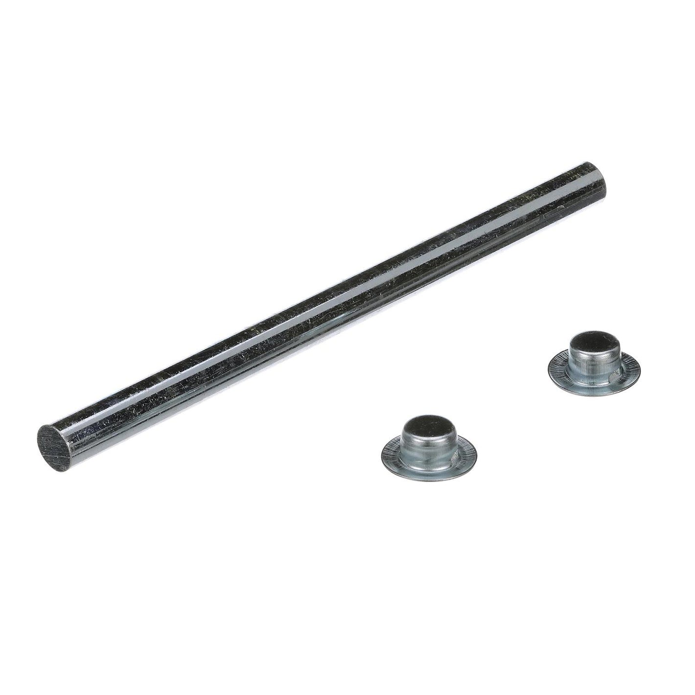 Zinc Plated Steel Roller Shaft w/ 2 Pal Nuts, 1/2in Shaft for 12in Roller