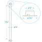 Zinc Plated Steel Roller Shaft w/ 2 Pal Nuts, 1/2in Shaft for 12in Roller