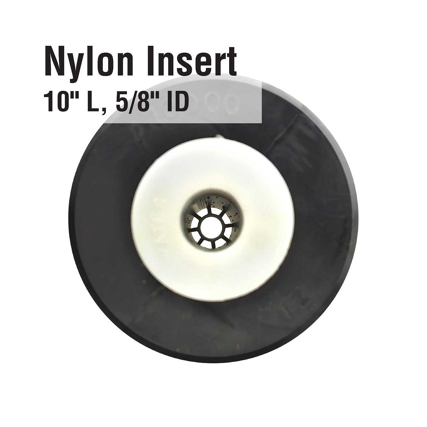 Heavy Duty Rubber Keel Roller, Black, 10in, Bulk