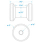 Spool Roller, Black, 4in x 5/8in Hole