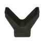 Molded Y Bow Stop, Black rubber, 2in x 2in, Bulk