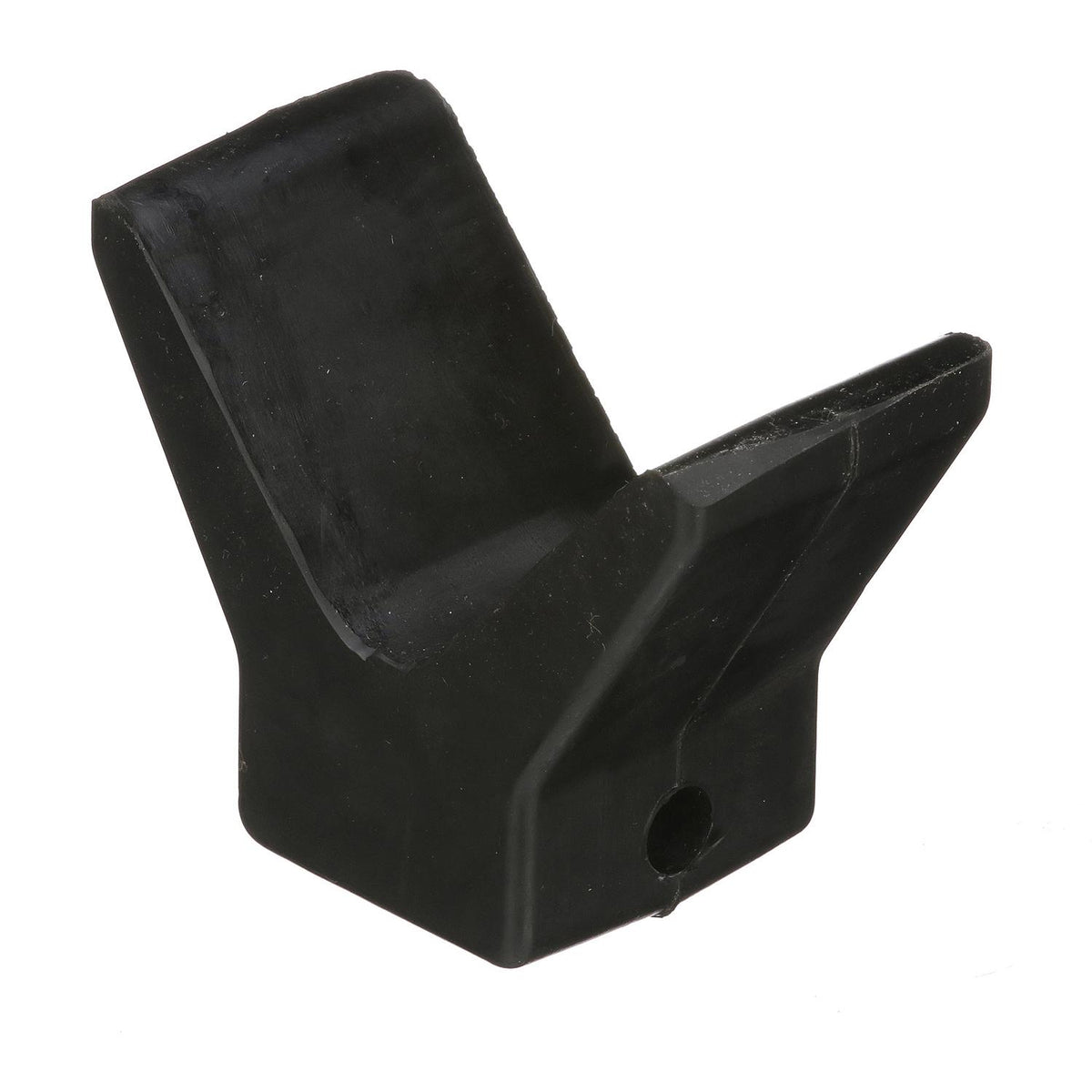 Molded Y Bow Stop, Black rubber, 3in x 3in, Bulk