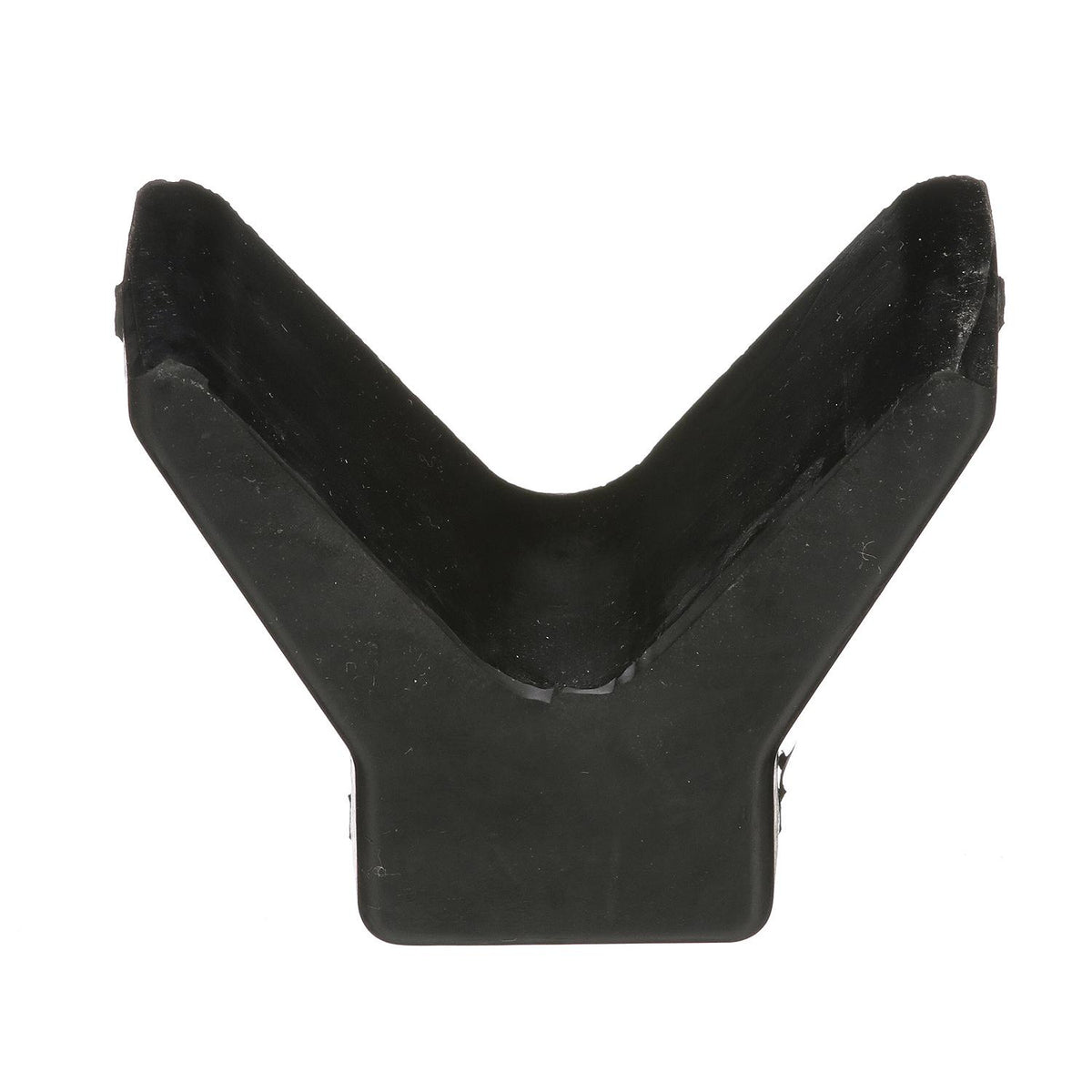 Molded Y Bow Stop, Black rubber, 3in x 3in, Bulk