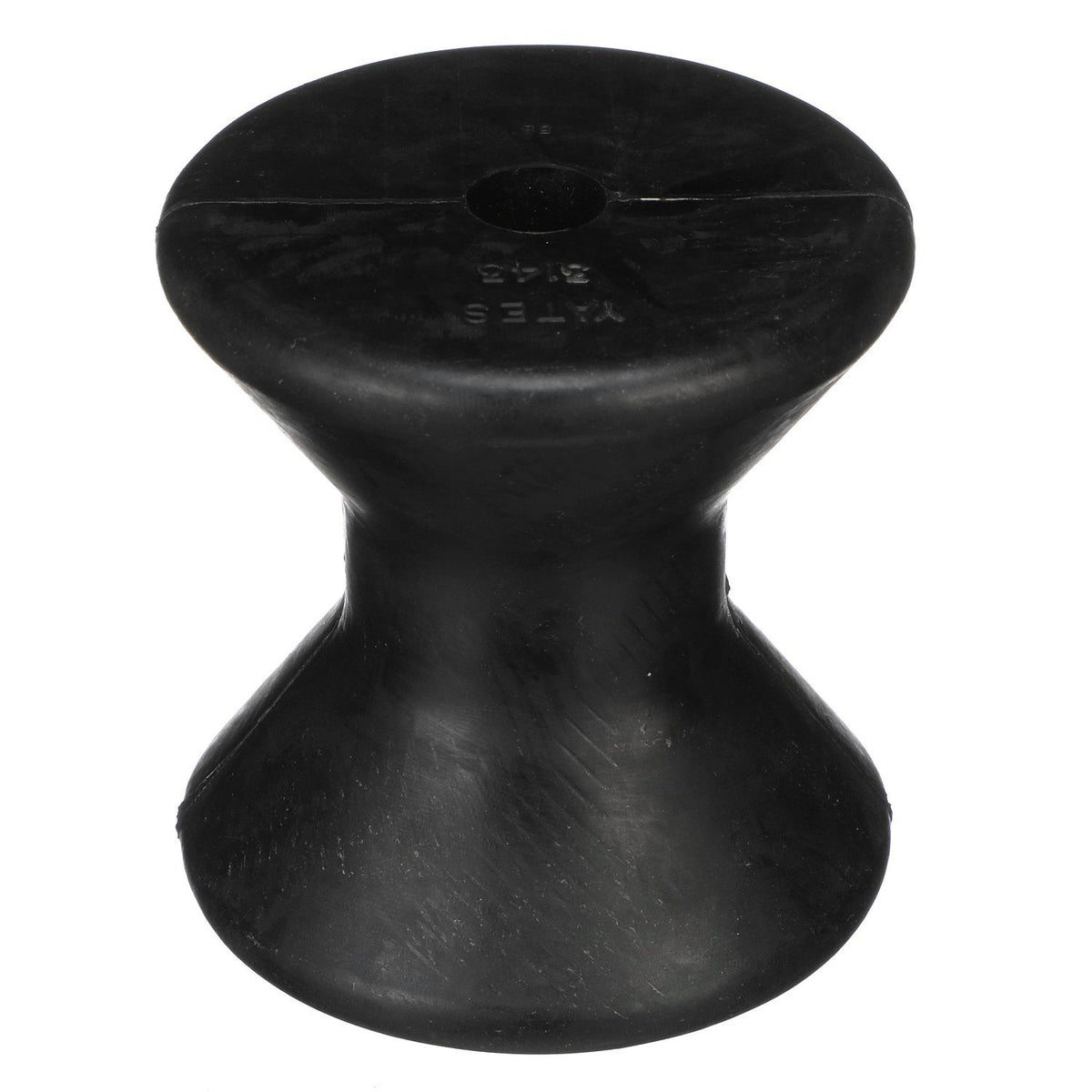 Molded Bow Roller, Black rubber, 3in, Bulk