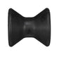 Molded Bow Roller, Black rubber, 3in, Bulk