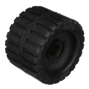 Ribbed Roller, Black Rubber, 4-3/8in x 3in
