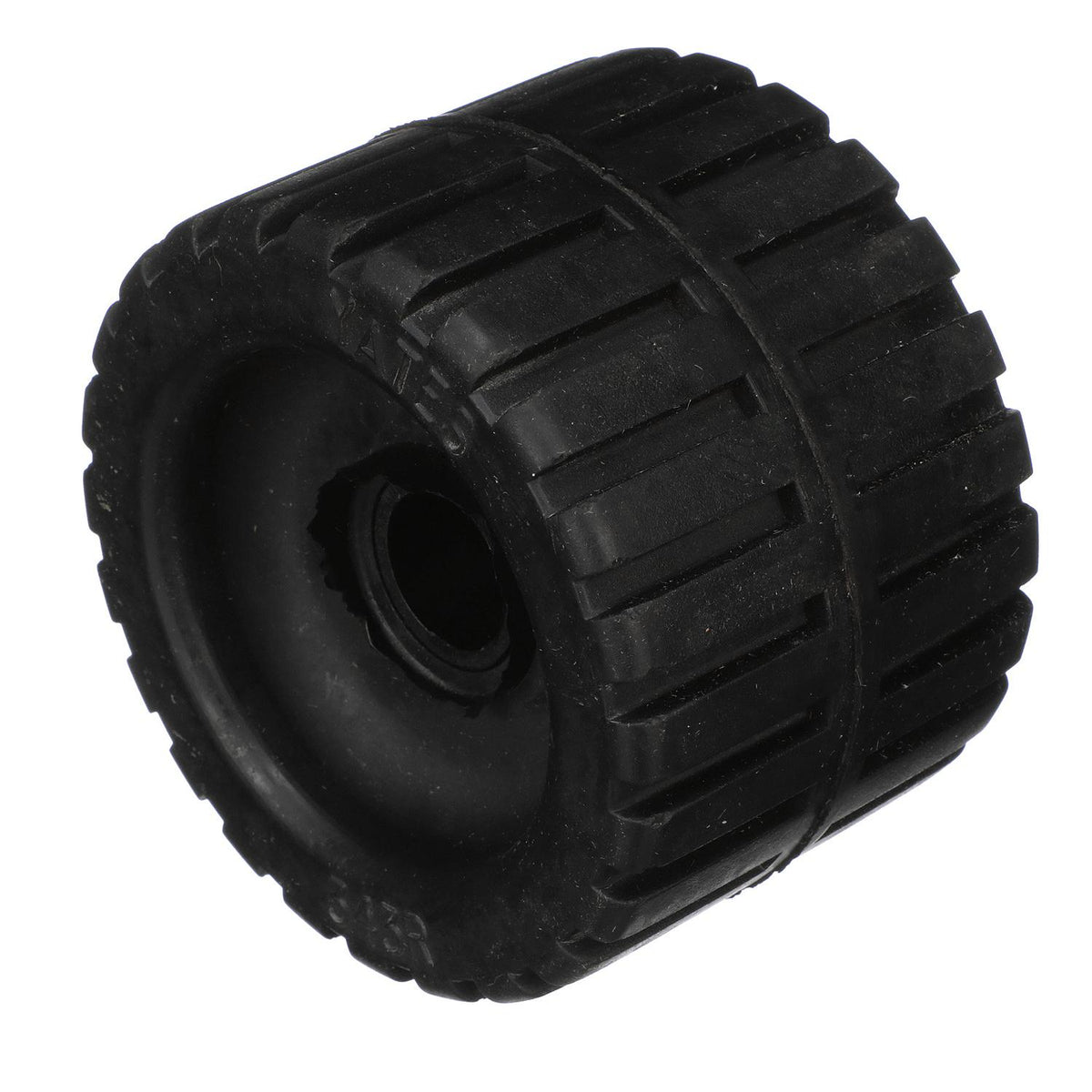 Ribbed Roller, Black Rubber, 4-3/8in x 3in