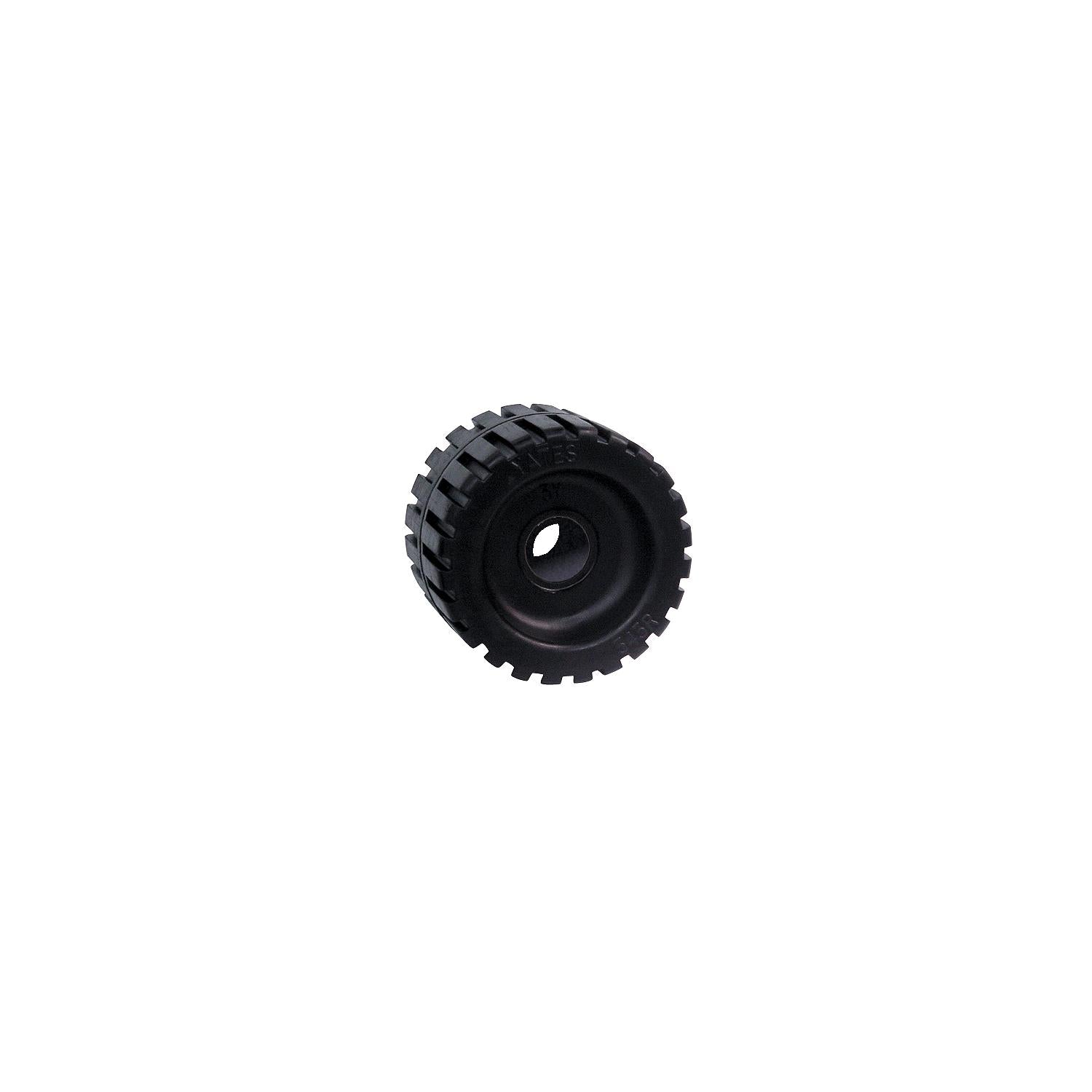 Ribbed Roller, Black Rubber, 4-3/8in x 3in