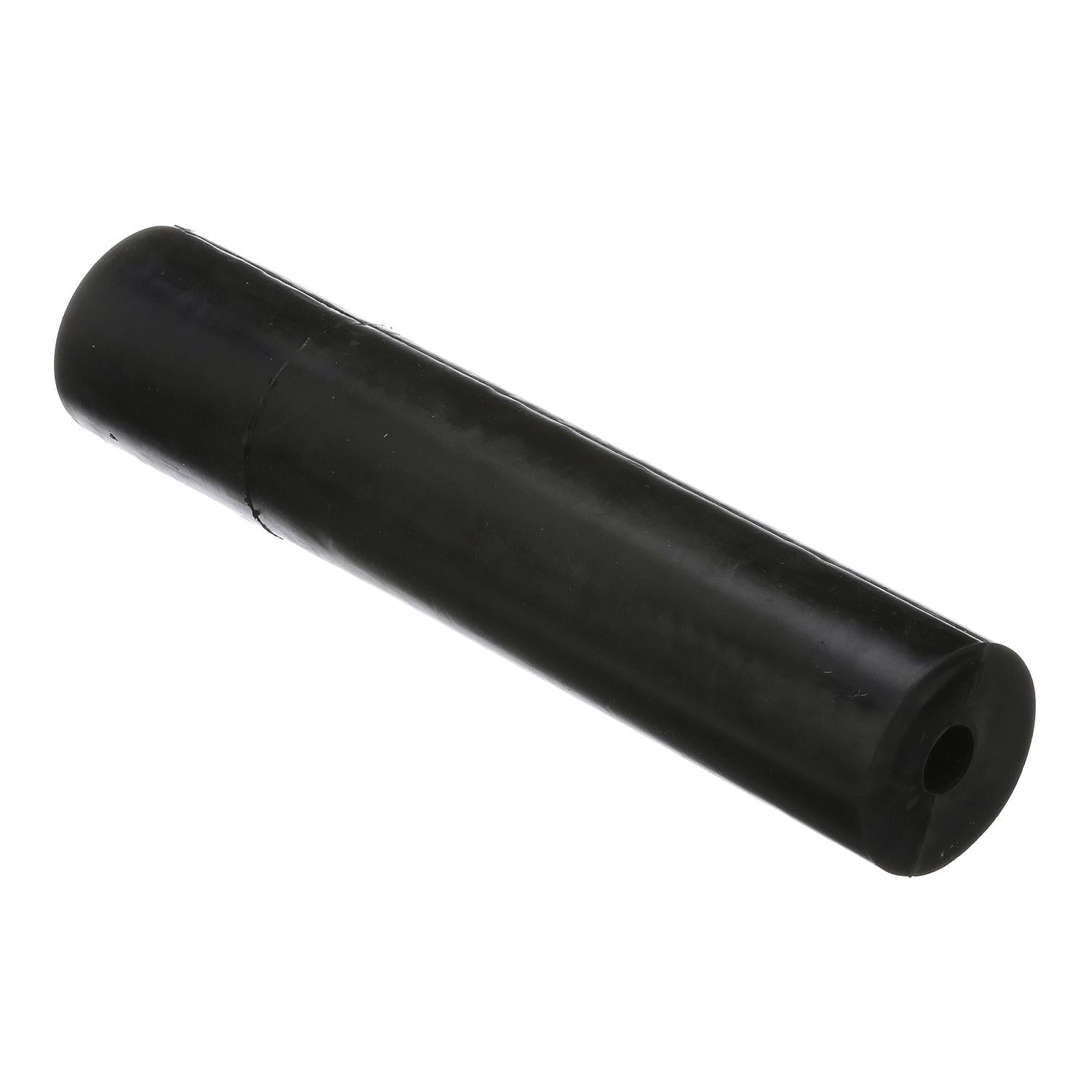Black Rubber Straight Roller 12in x 2-1/2in w/ 5/8in ID