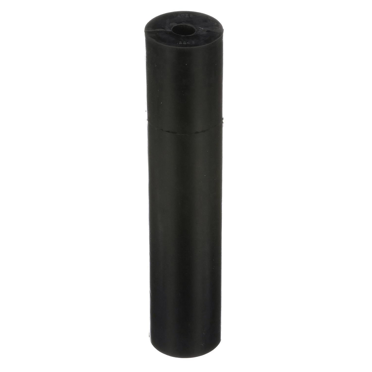 Black Rubber Straight Roller 12in x 2-1/2in w/ 5/8in ID