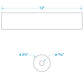 Black Rubber Straight Roller 12in x 2-1/2in w/ 5/8in ID