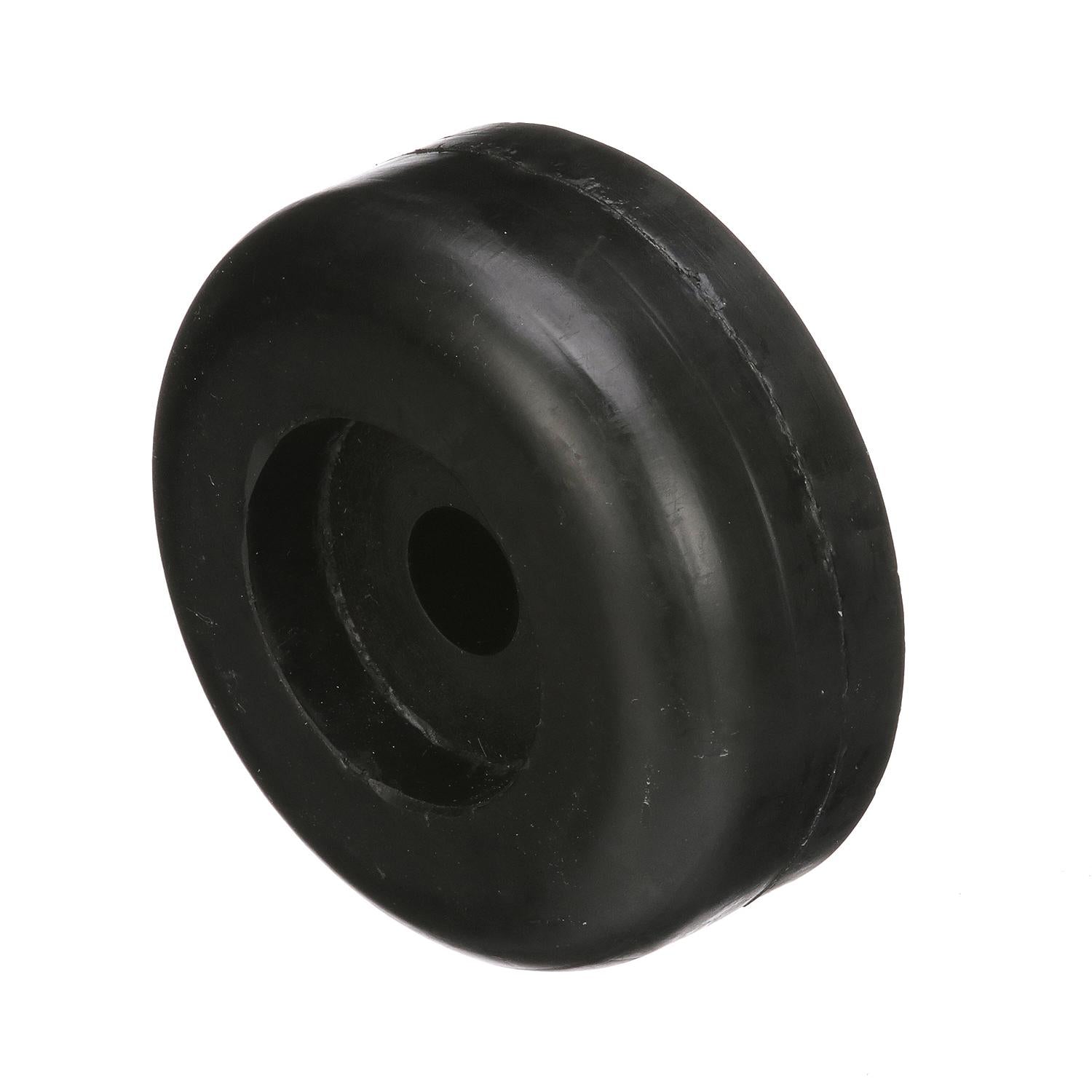 Black Rubber Roller End Cap, 3-1/2in x 1-5/16in w/ 11/16in ID
