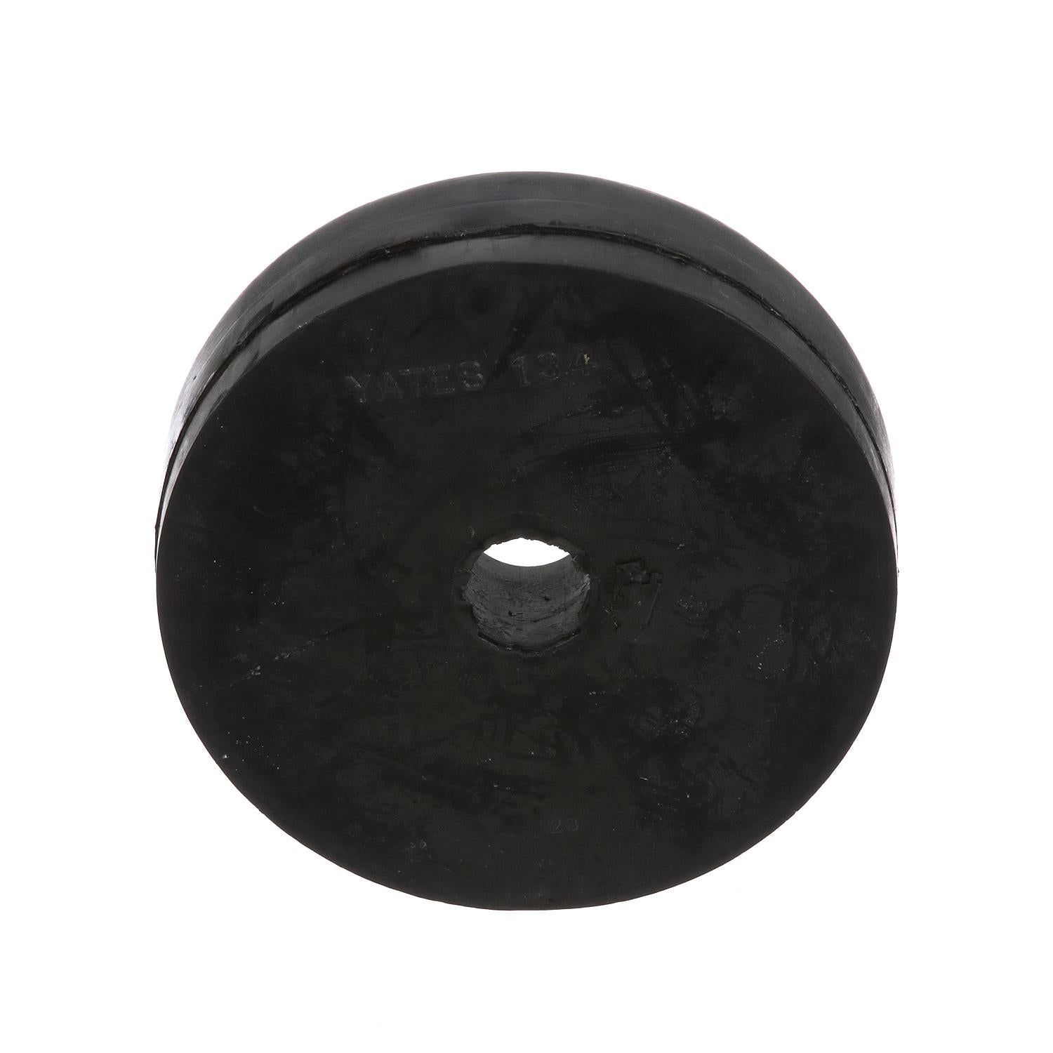 Black Rubber Roller End Cap, 3-1/2in x 1-5/16in w/ 11/16in ID
