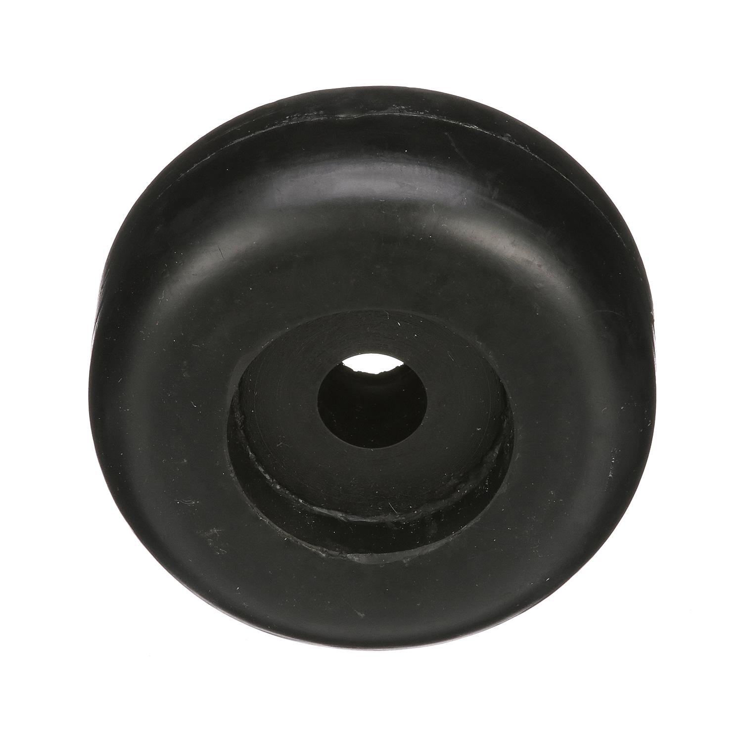 Black Rubber Roller End Cap, 3-1/2in x 1-5/16in w/ 11/16in ID