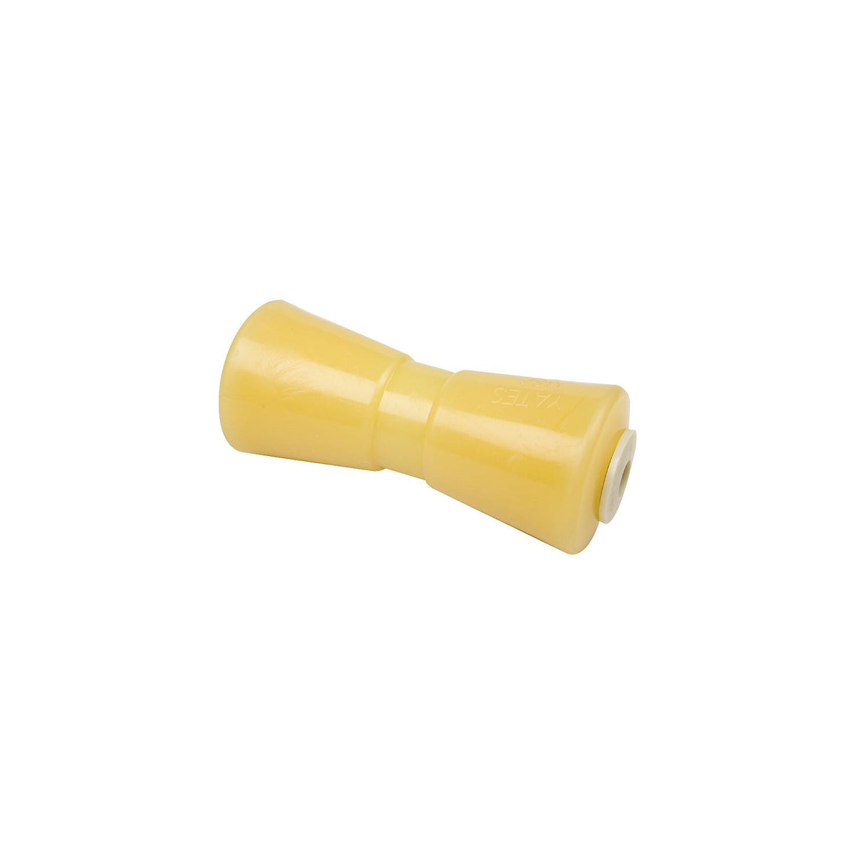Non-Marking TP Yellow Rubber Keel Roller w/ 5/8in ID Hole, 10in