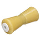 Non-Marking TP Yellow Rubber Keel Roller w/ 5/8in ID Hole, 12in