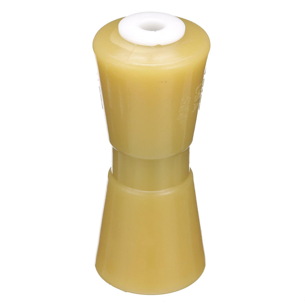 Non-Marking TP Yellow Rubber Keel Roller w/ 5/8in ID Hole, 12in