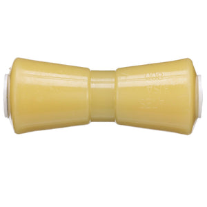 Non-Marking TP Yellow Rubber Keel Roller w/ 5/8in ID Hole, 12in