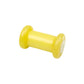Spool Roller, Non-Marking TP Yellow Rubber, 5in w/ 1/2in Hole