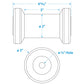 Spool Roller, Non-Marking TP Yellow Rubber, 5in w/ 1/2in Hole