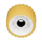 Non-Marking TP Yellow Rubber Ribbed Roller 5in D x 3in W w/ 1-1/8in ID Hole