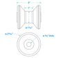 Non-Marking TP Yellow Rubber V-Bow Stop w/ 1/2in ID